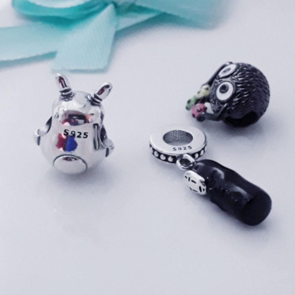 Totoro Spirited Away 3 charms S925 Sterling Silver Pandora compatible - Picture 5 of 5